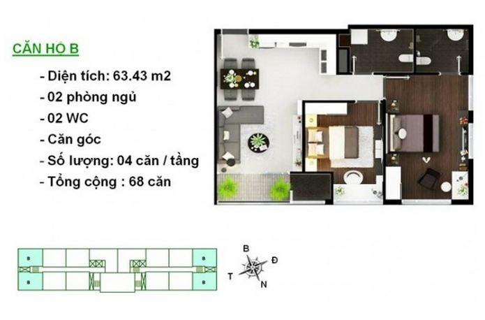 Căn hộ B chung cư Hoa Sen - Lotus Apartment 