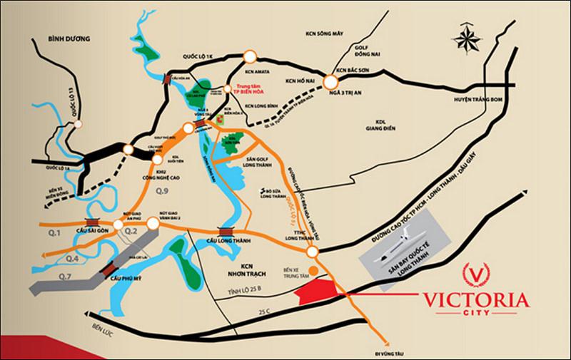 Sơ đồ vị trí dự án Victoria- city