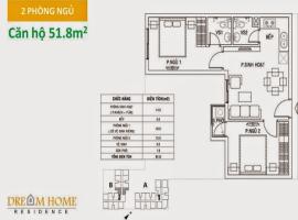 Căn hộ 51.8m2 dự án Dream Home Residence