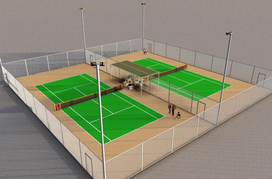 Sân tennis dự án AZ Thăng Long - Bright City