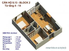 Căn số 9 và 13 dự án nhà ở xã hội Tân Bình Apartme