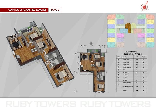 Căn hộ số 03 chung cư Ruby Towers