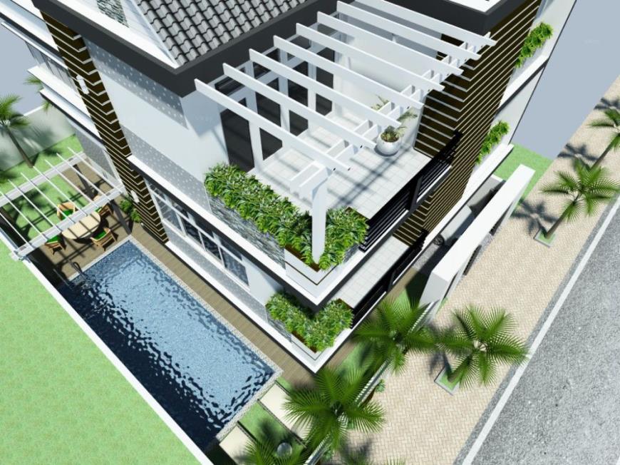 Hình ảnh 3 mẫu biệt thự 4 tầng dự án An Bình Tân