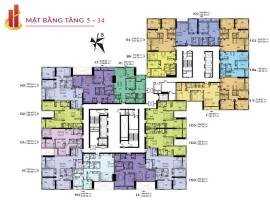 Mặt bằng tầng 5-34 tòa căn hộ HPC LandMark 105