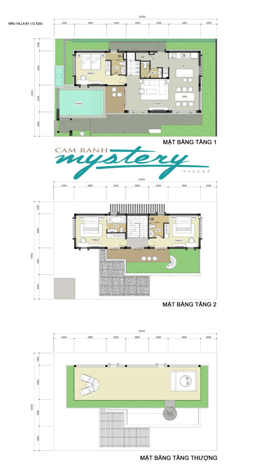 Thiết kế chi tiết biệt thự tại dự án Mystery Villas Cam Ranh.