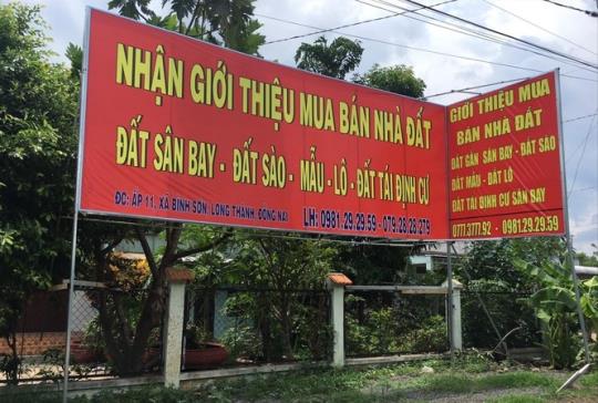 Giá đất ăn theo tiến độ sân bay Long Thành