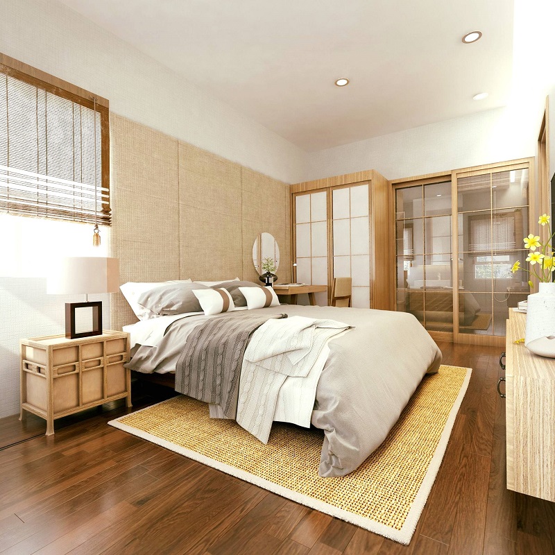Phòng ngủ căn hộ tại dự án Flora Fuji