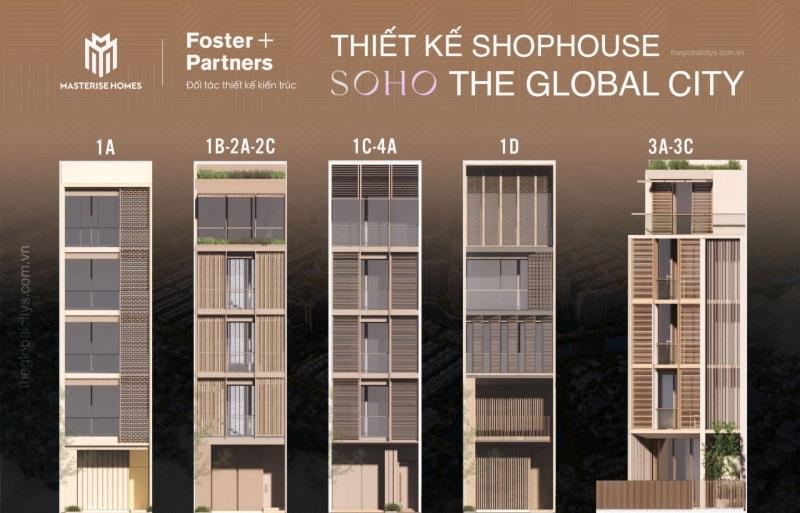 Thiết kế shophouse tại dự án The Global City