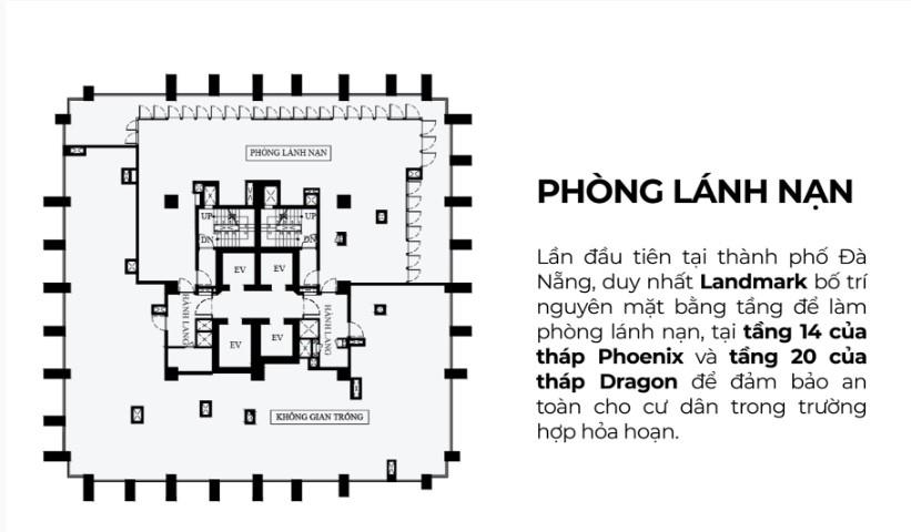 Phòng lánh nạn tại dự án Landmark Tower Đà Nẵng