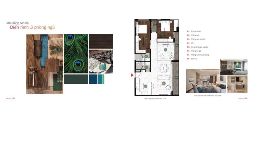 Thiết kế căn hộ 3 phòng ngủ tại dự án Fiato City