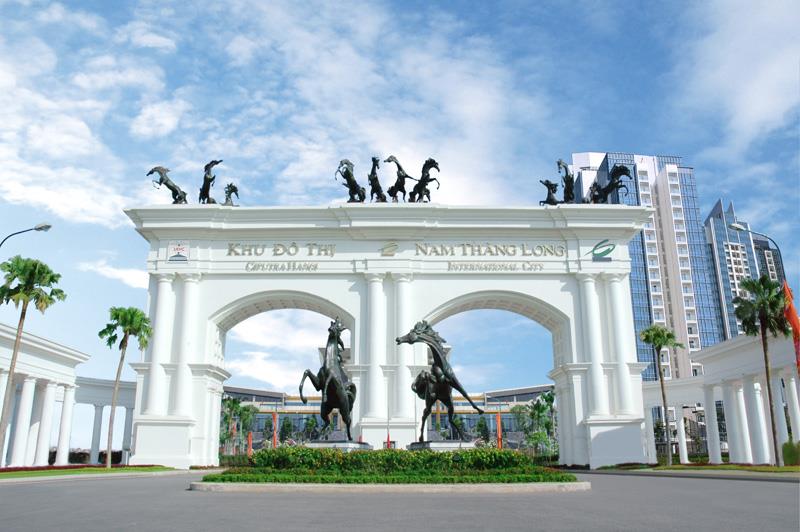 Phối cảnh cổng dự án Khu đô thị Nam Thăng Long Hà Nội