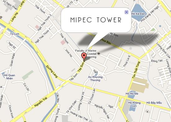 Vị trí dự án Chung cư Mipec Tower