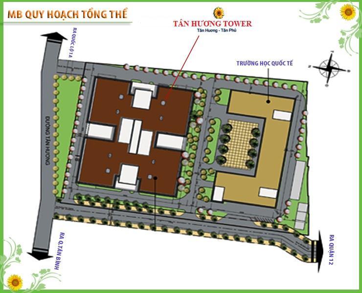 Mặt bằng quy hoạch tổng thể căn hộ Tân Hương tower
