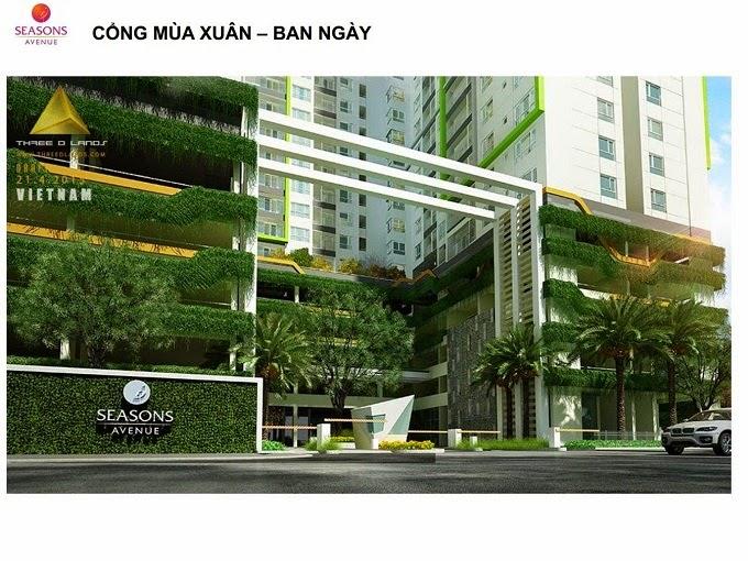 Cổng mùa xuân dự án Chung Cư Seasons Avenue