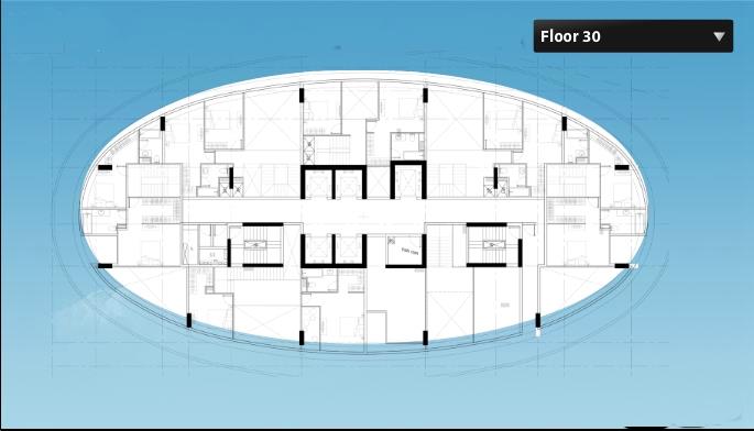 Mặt bằng tầng 30 dự án Lancaster Residences D4