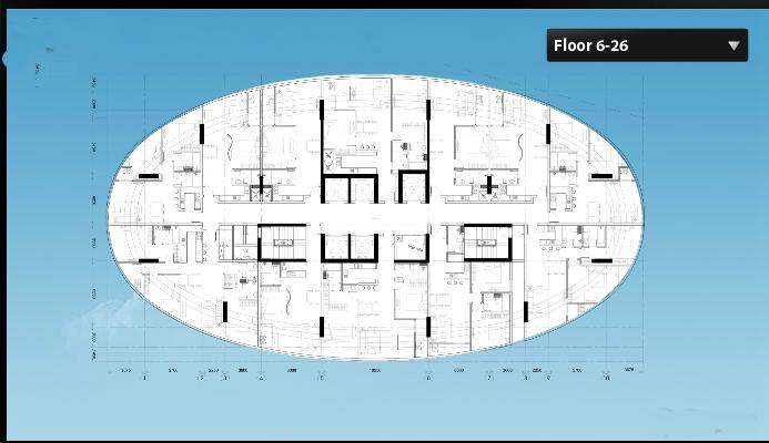 Mặt bằng tầng 6-26 dự án Lancaster Residences D4