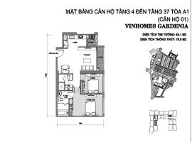 Căn 01 Tòa A1 tầng 33-Vinhomes Gardenia Mỹ Đình