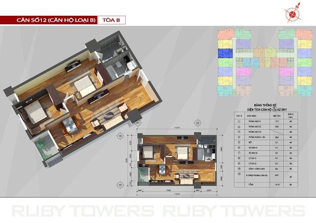 Căn hộ số 12 chung cư Ruby Towers