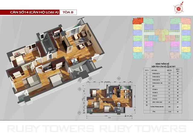 Căn hộ số 14 chung cư Ruby Towers