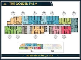 Mặt bằng tầng 7,8,9 tòa A dự án The Golden Palm Lê