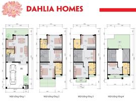 Mặt bằng tiêu chuẩn nhà liền kề Dahlia Homes