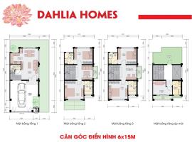 Thiết kế căn góc điển hình dự an Dahlia Homes